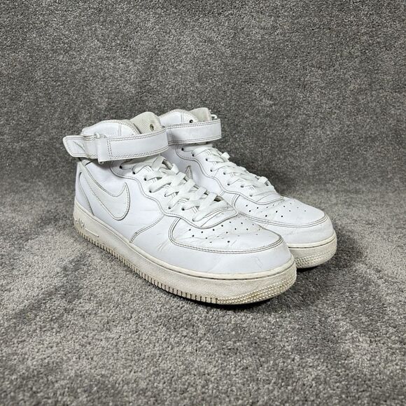 Nike Air Force 1 Mid \'07 CW2289-111 Mens Size 11 Triple White Basketball Shoes main image 8
